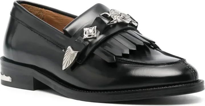 Stud-Embellished Leather Loafers - Image 2