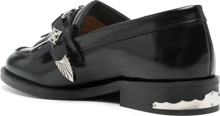 Stud-Embellished Leather Loafers - Image 3
