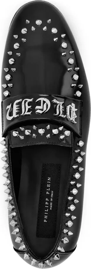 Stud-Embellished Leather Loafers - Image 3