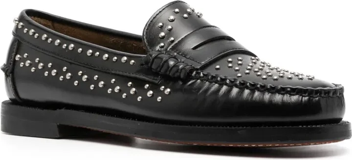 Stud-Embellished Leather Loafers - Image 2