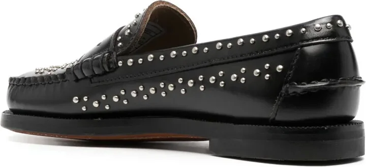 Stud-Embellished Leather Loafers - Image 3