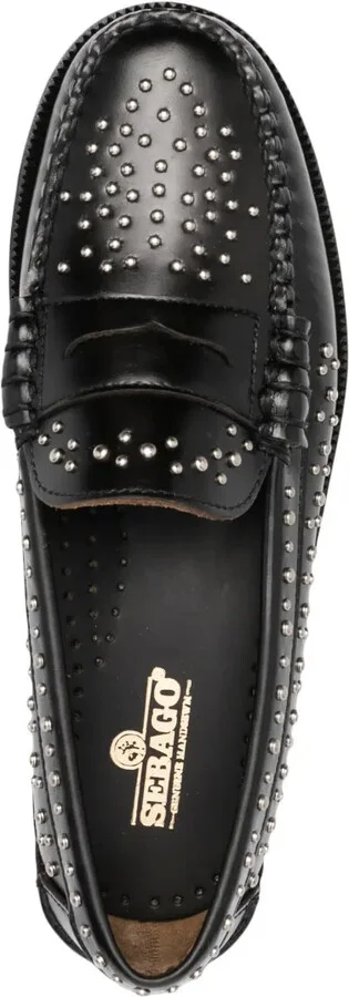 Stud-Embellished Leather Loafers - Image 4