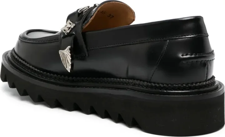 Stud-Embellished Leather Loafers - Image 3