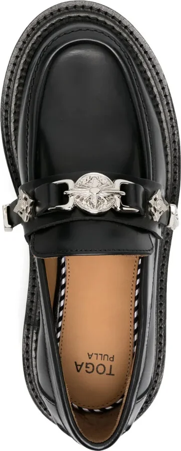 Stud-Embellished Leather Loafers - Image 4