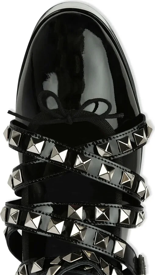 Stud-Embellished Leather Loafers - Image 2