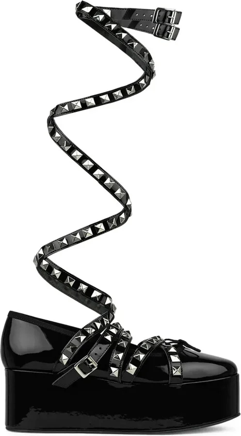 Stud-Embellished Leather Loafers