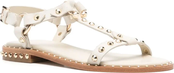 Stud-Embellished Leather Sandals - Image 2