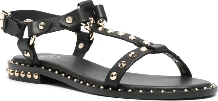 Stud-Embellished Leather Sandals - Image 2
