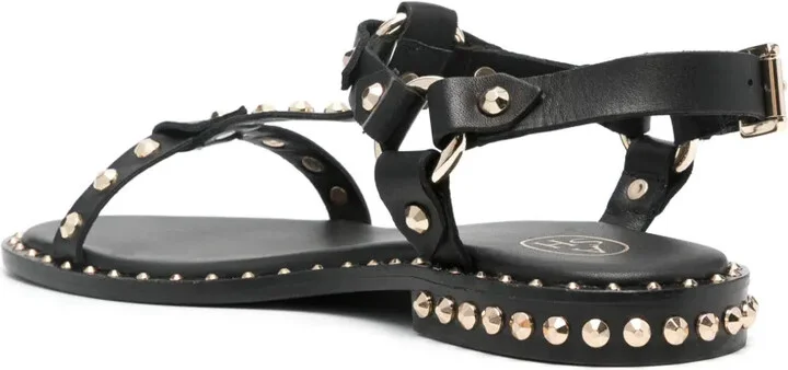 Stud-Embellished Leather Sandals - Image 3