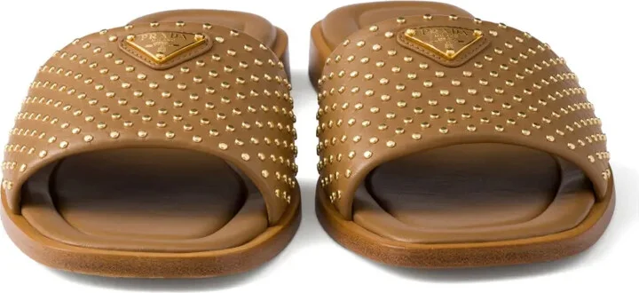 Stud-Embellished Leather Sandals - Image 5