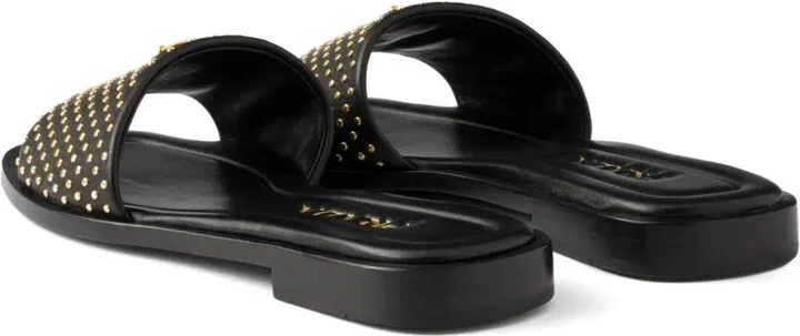 Stud-Embellished Leather Sandals - Image 3