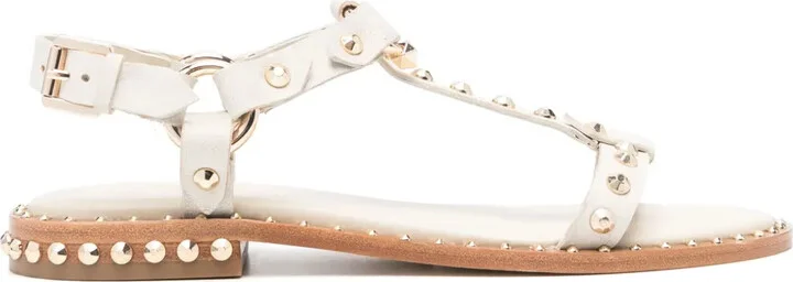 Stud-Embellished Leather Sandals
