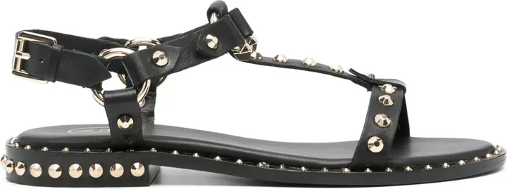 Stud-Embellished Leather Sandals
