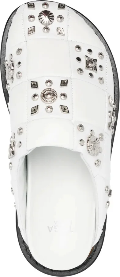 Stud-Embellished Leather Slippers - Image 4