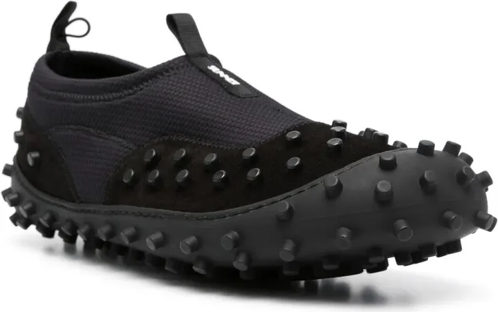 Stud-Embellished Leather Sneakers - Image 2