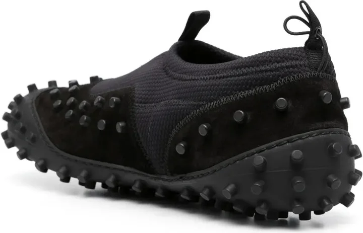 Stud-Embellished Leather Sneakers - Image 3