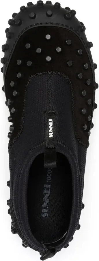 Stud-Embellished Leather Sneakers - Image 4