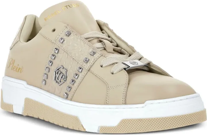 Stud-Embellished Low Sneakers - Image 2