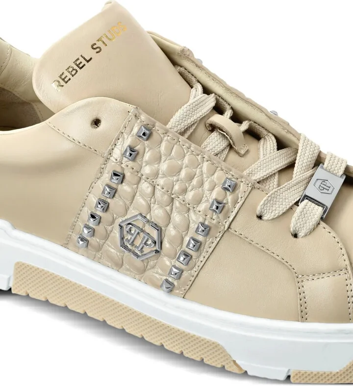 Stud-Embellished Low Sneakers - Image 4