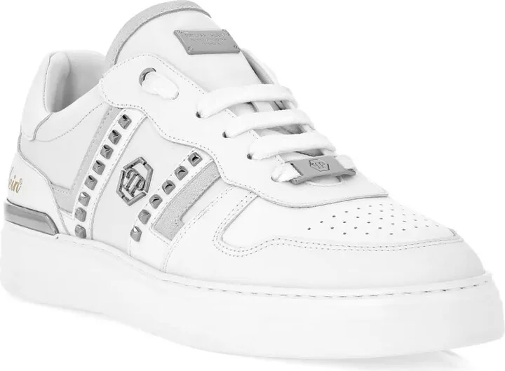 Stud-Embellished Low-Top Sneakers - Image 2