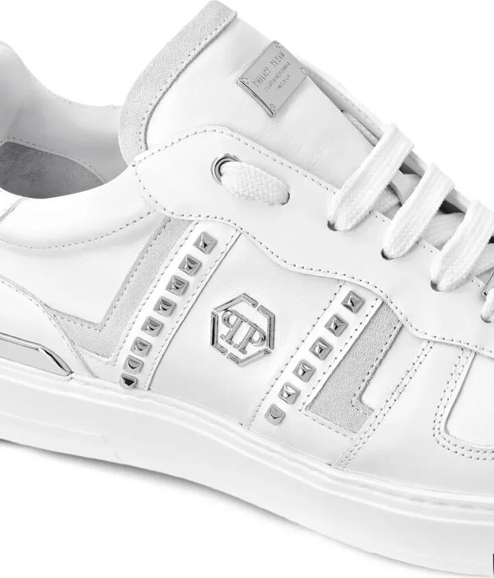 Stud-Embellished Low-Top Sneakers - Image 4