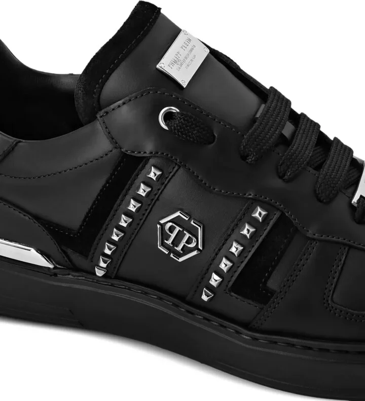 Stud-Embellished Low-Top Sneakers - Image 4