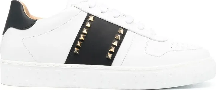Stud-Embellished Low-Top Sneakers