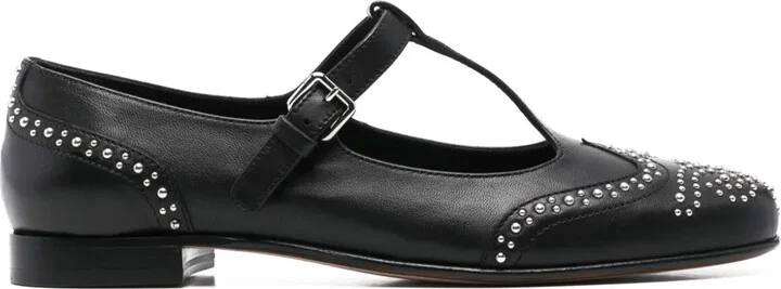 Stud-Embellished Mary Jane Shoes