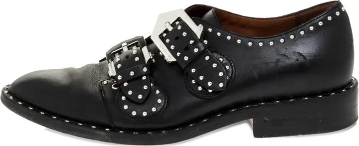 Stud-Embellished Monk Shoes