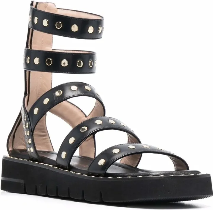 Stud-Embellished Open-Toe Sandals - Image 2