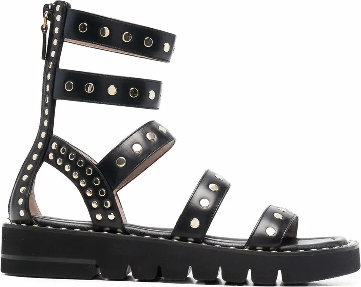 Stud-Embellished Open-Toe Sandals