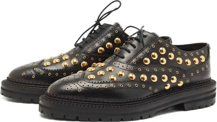 Stud-Embellished Oxford Shoes - Image 4