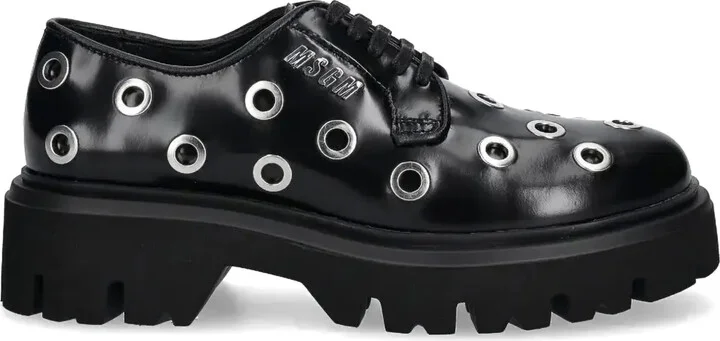 Stud-Embellished Oxford Shoes