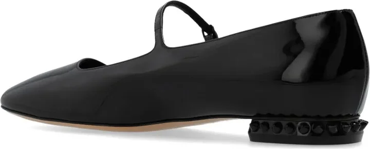 Stud-Embellished Patent Ballerina Shoes - Image 5