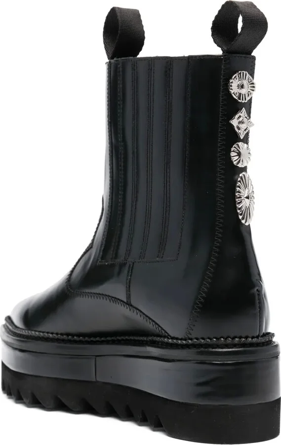 Stud-Embellished Platform Boots - Image 3