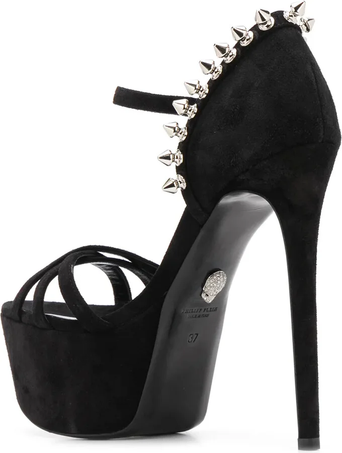 Stud-Embellished Platform Sandals - Image 3