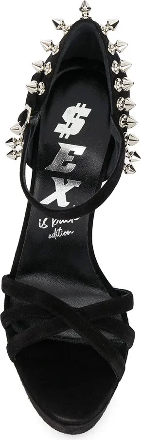 Stud-Embellished Platform Sandals - Image 4