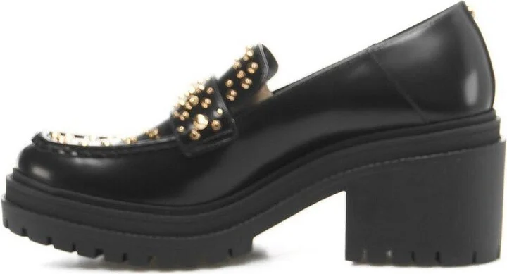 Stud-embellished Round-toe Loafers - Image 2