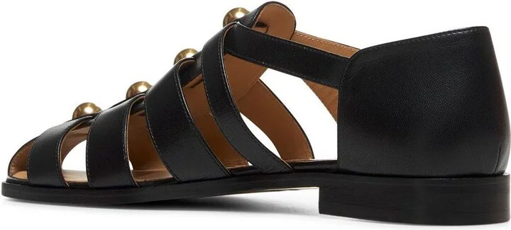 Stud Embellished Side Buckled Sandals - Image 3