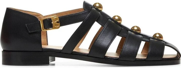 Stud Embellished Side Buckled Sandals