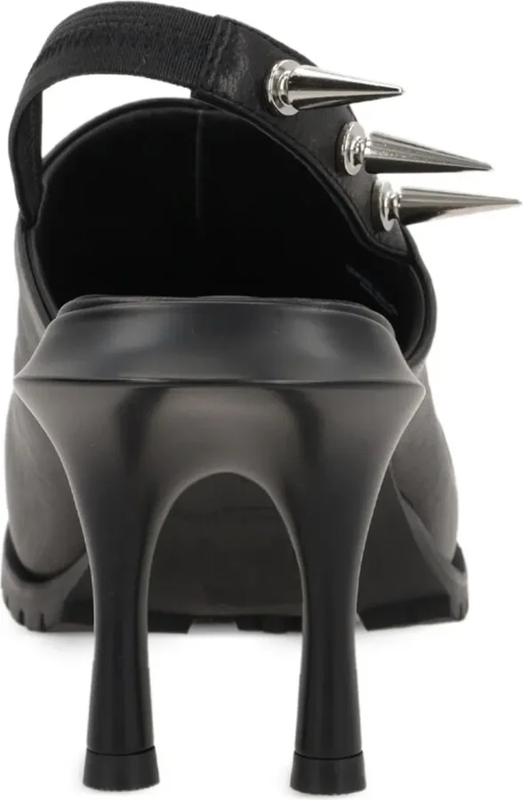 Stud-Embellished Slingback Pumps - Image 3