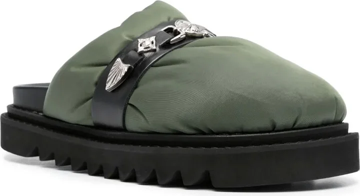 Stud-Embellished Slip-On Mules - Image 2