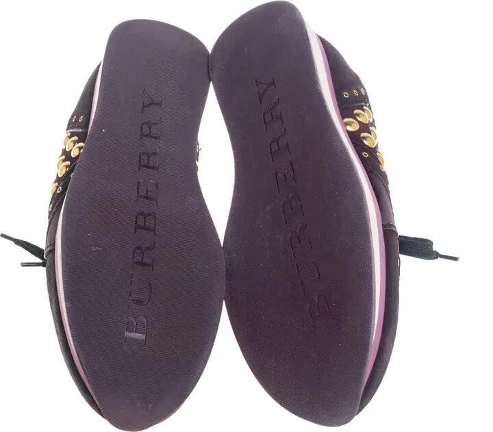 Stud-Embellished Suede Sneakers - Image 4