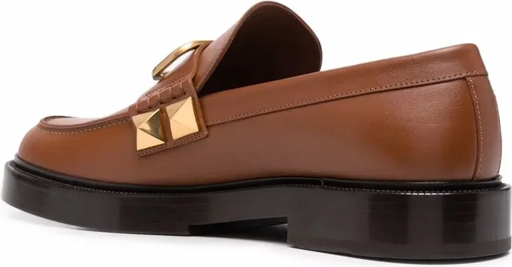 Stud Sign leather loafers - Image 3