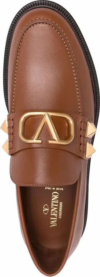 Stud Sign leather loafers - Image 4