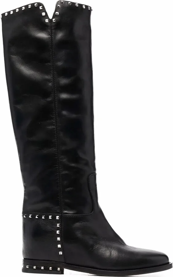 Stud-Trimmed Boots