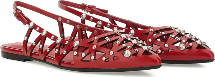 Studd-Embellishment Flat Pumps - Image 2