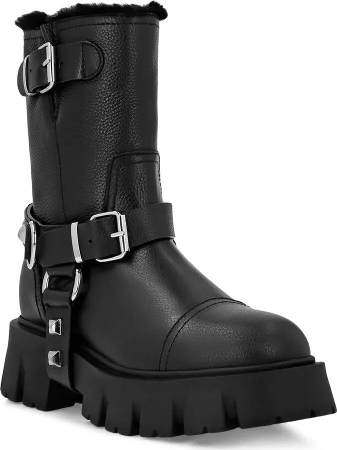 Studded Ankle Leather Boots - Image 2