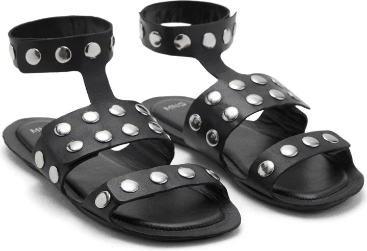 Studded Ankle Strap Sandal