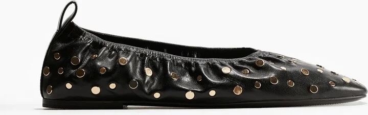 Studded ballet pumps
